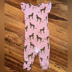 Posh Peanut cheetah jumpsuit/romper